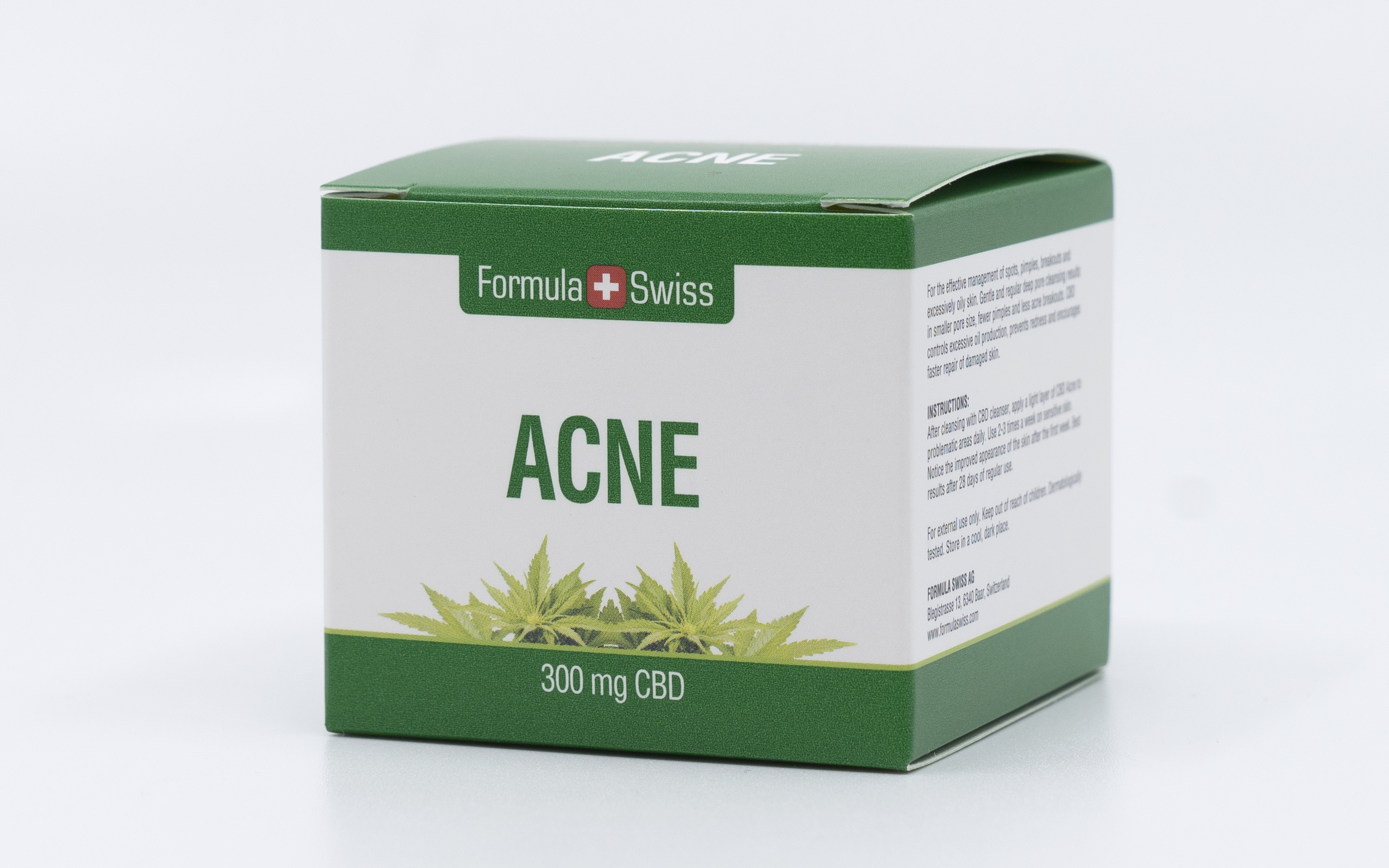 Billede af det ulovlige produkt: Formula Swiss CBD Acne