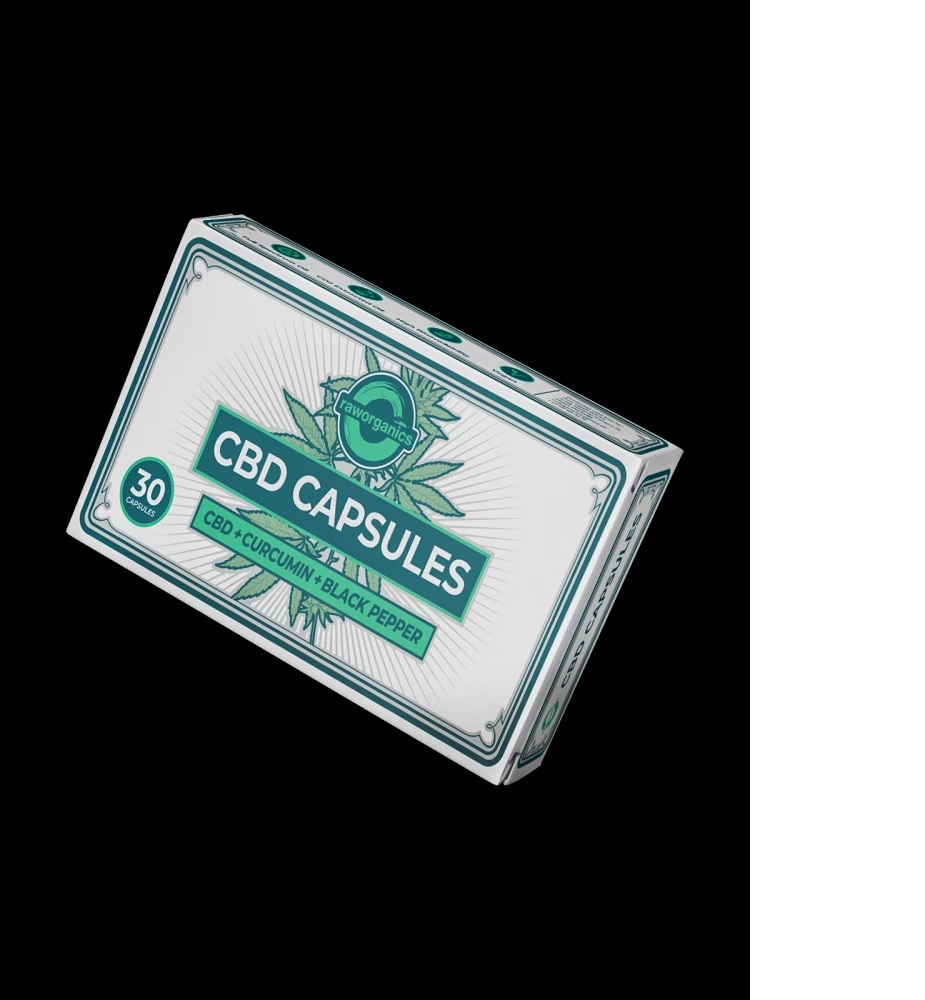 Billede af det ulovlige produkt: Raw Organics CBD Capsules